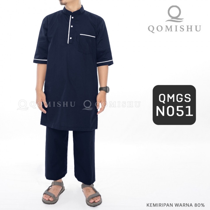 Setelan Gamis Pria Style satu stel baju dan celana panjang Ikhwan