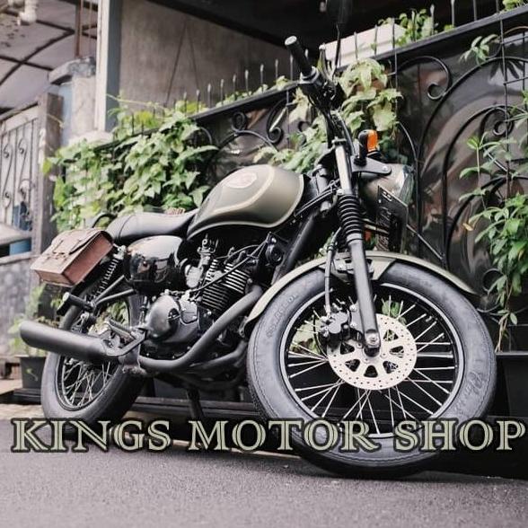 Tas motor/Side Bag Retro asli kulit untuk Kawasaki W175 kings-m0 Ayo Beli
