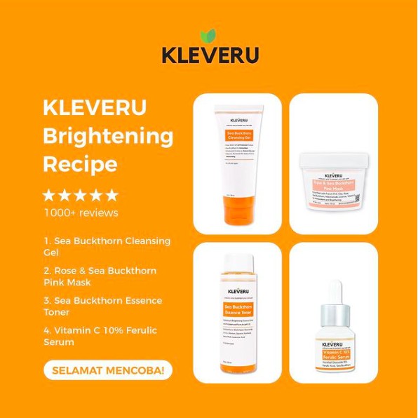 KLEVERU | Sea Buckthorn Cleansing Gel Toner Serum Vitamin C Centella Mask Day Night Cream