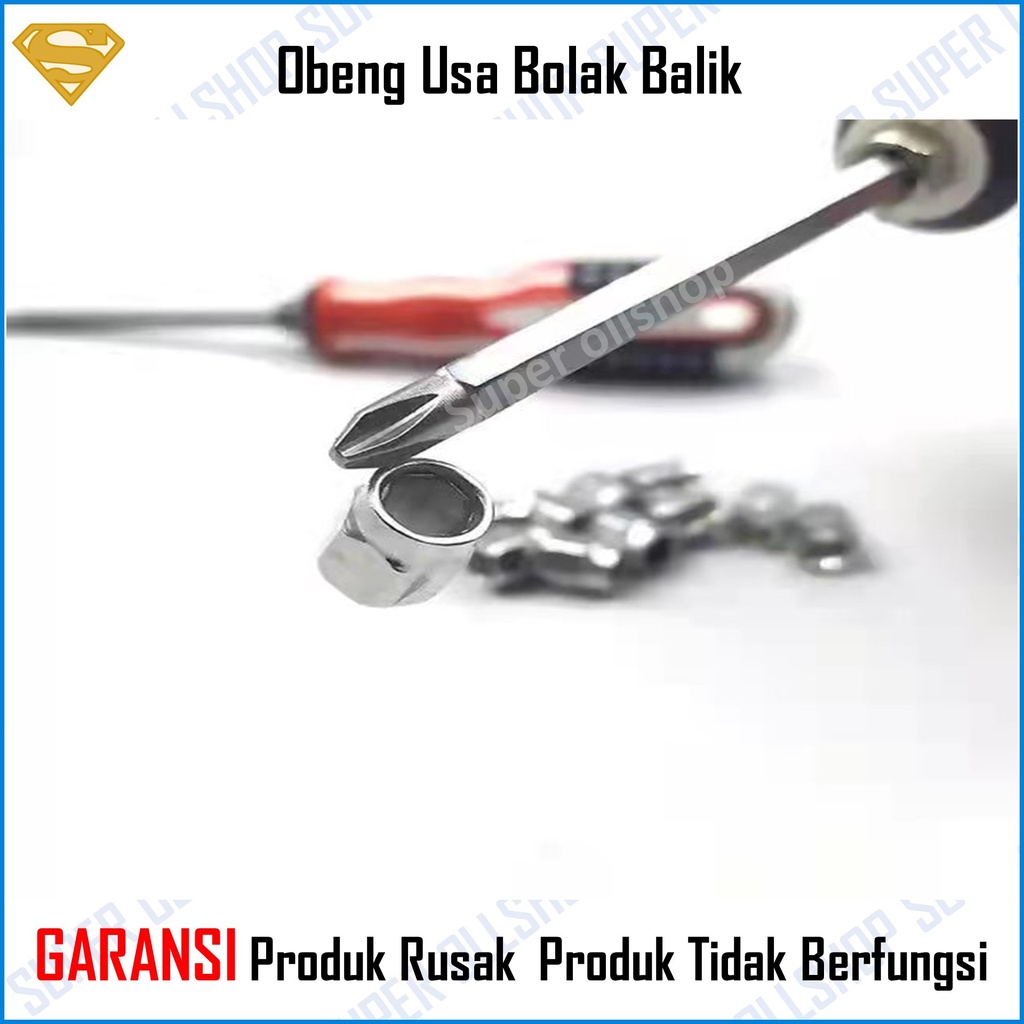 Obeng Bolak-Balik USA 4 inch / Track / Obeng Min Plus / Obeng Multi size / Obeng Belimbing Panjang Magnet