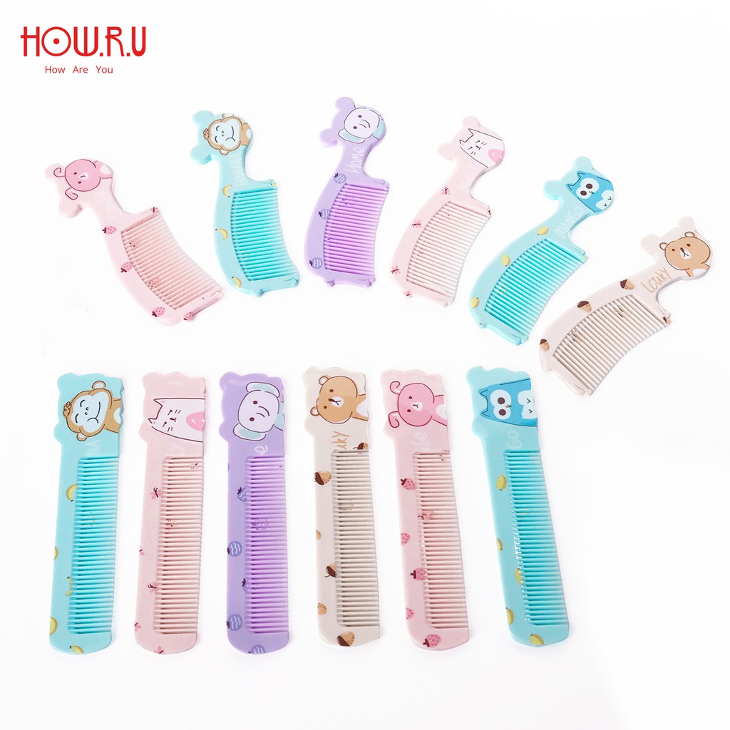 HOW.R.U | Sisir Rambut Anak / Hair Com Motif Karakter Hewan Lucu 12038106