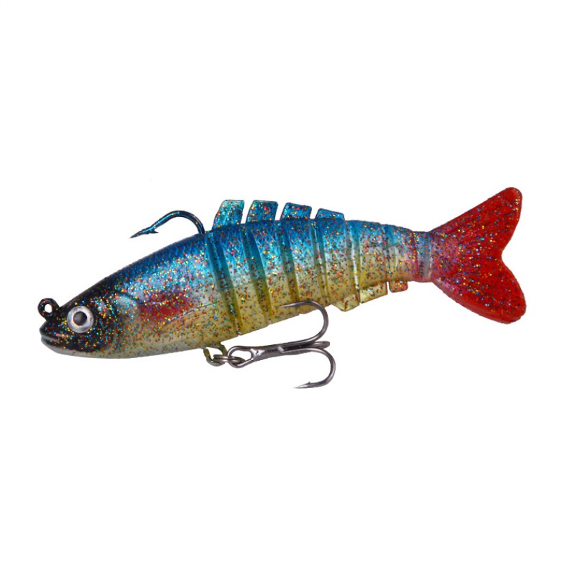 1Pcs Soft Fishing Lure Lifelike Jointed Minnow Umpan Pancing 9cm 17.5g Swimbait Ikan Bass Bait Kail