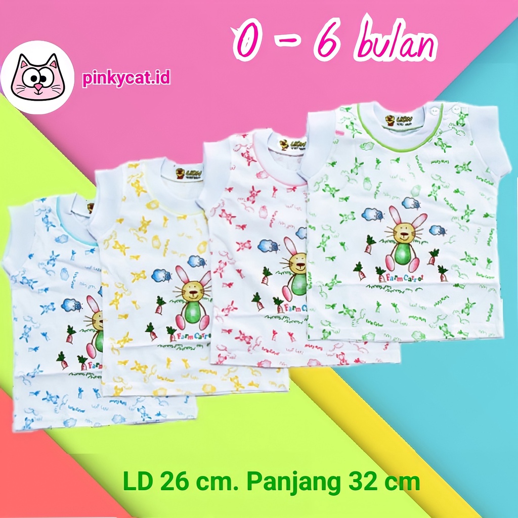 ( Newborn - 6 bulan ) Baju Baby Tee Tshirt Bayi Katun Murah Kaos Sehari hari Rumahan (4524)