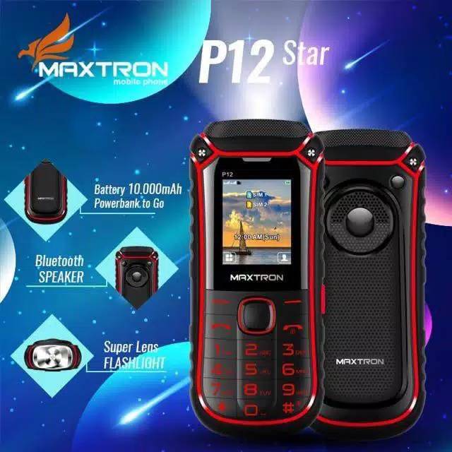 Hp maxtron p12 star ( bluettoth speaker + powerbank ) 10000mah  Garansi resmi