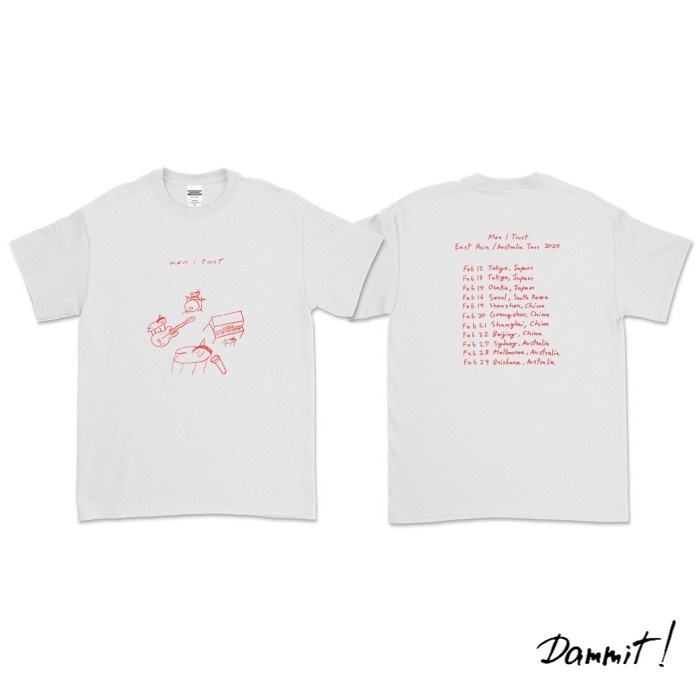 MEN I TRUST - EAST ASIA AUSTRALIA TOUR 2020 T-SHIRT - Putih
