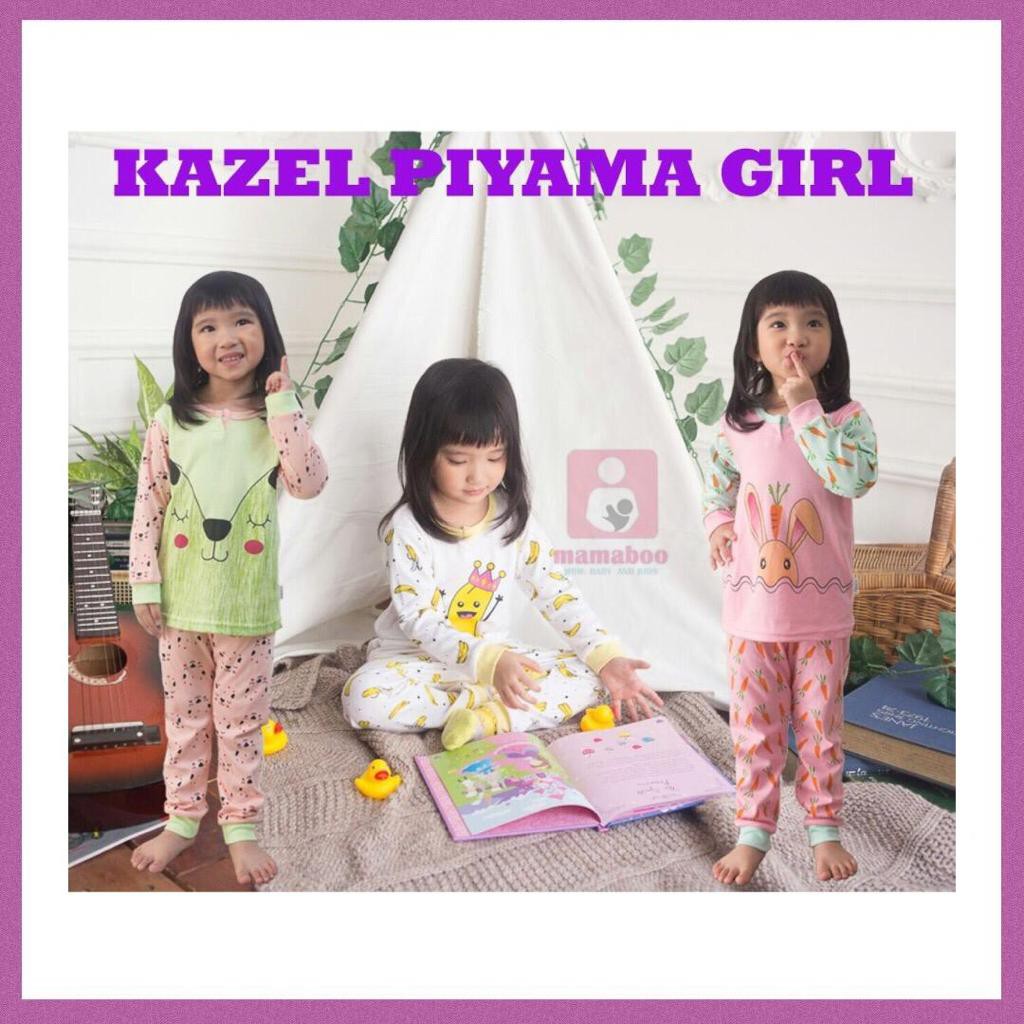 KAZEL PIYAMA GIRL SETELAN OBLONG CELANA PANJANG 3IN1