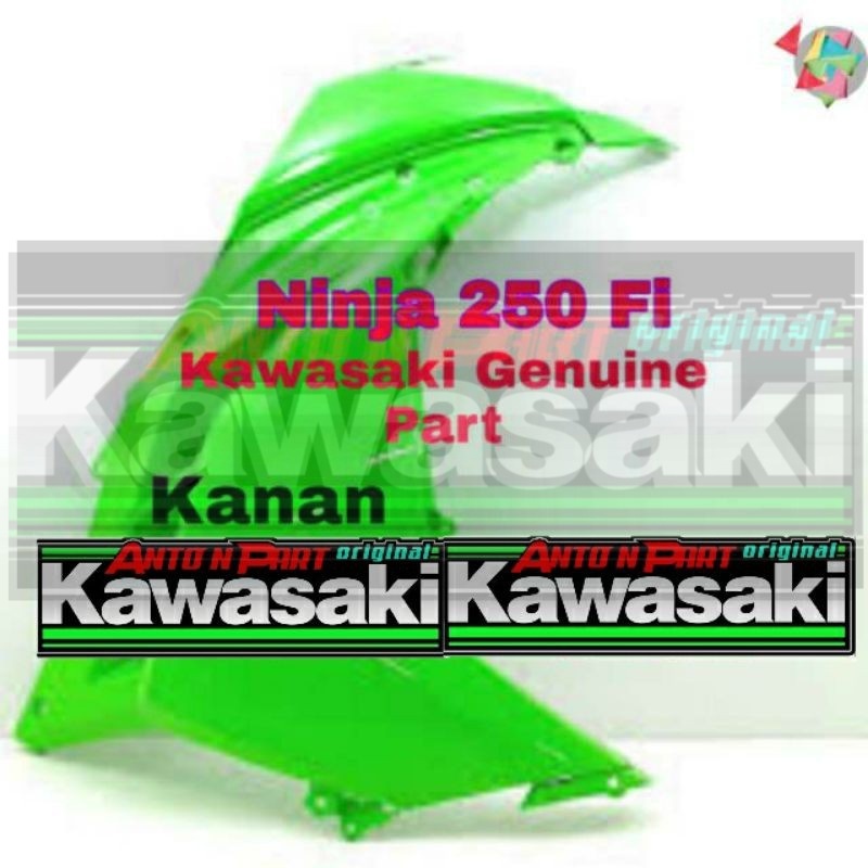 Cover bodi body fairing sayap depan NINJA 250 FI 250FI injeksi injection ABS NON ABS ORIGINAL