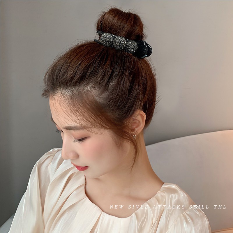 Korean Rhinestone Full Diamond Hair Claw Clip Crystal Ponytail Holder Fashion Hairpin Women Hair Accessories