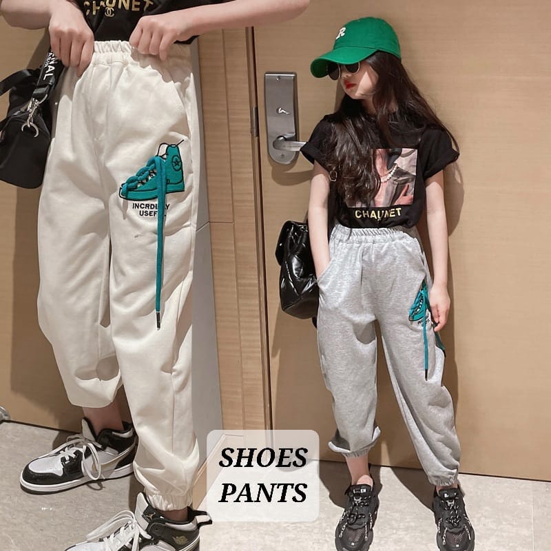 SHOES PANTS CELANA PANJANG JOGER CASUAL TRAINING FASHION KOREA IMPORT ANAK CEWEK REMAJA