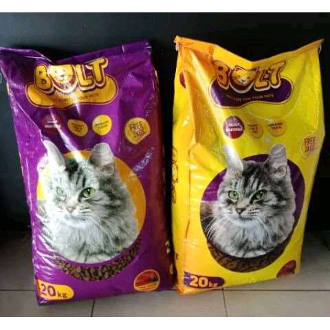 Harga makanan kucing bolt 20kg