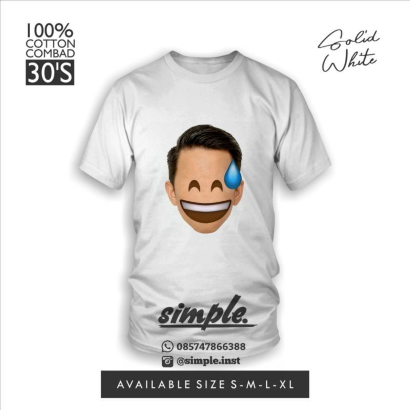 Kaos Emoji Ariel Noah Putih