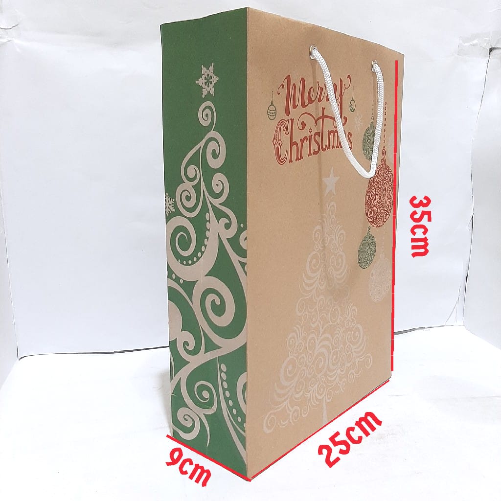 

Paperbag Spesial Natal Merry Christmas/ Goodie Bag Natal/Tas 25X35X9CM
