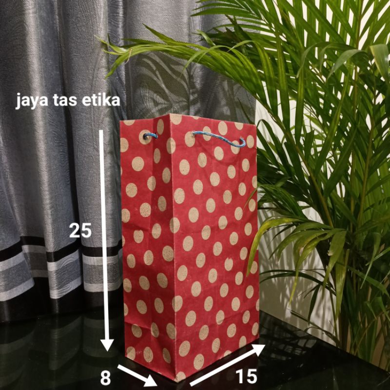 (1 lusin =12 psc) paperbag /tas kertas 15x25