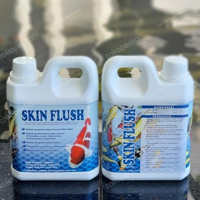 Skin Flush (Obat parasit & jamur utk ikan Koi)