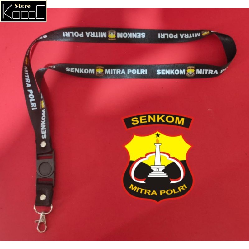 

gantungan kunci SENKOM MITRA POLRI lanyard kartu nama untuk flashdisk id card name tag pods vape unisex BEST SELLER