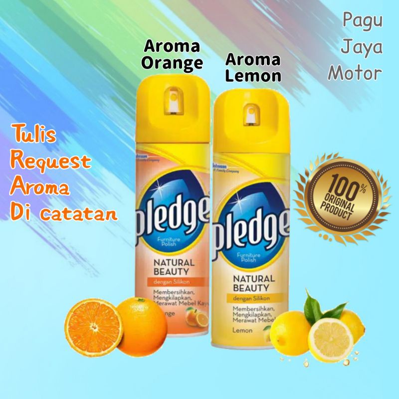 pledge spray pengkilap body motor mobil dan mebel kayu