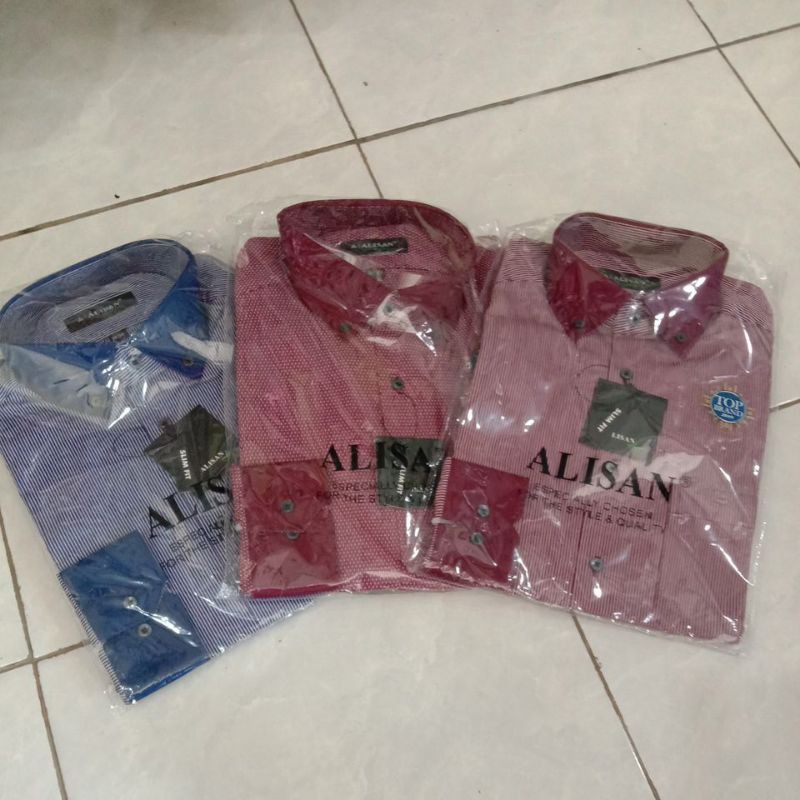 Baju alisan  garis lengan panjang