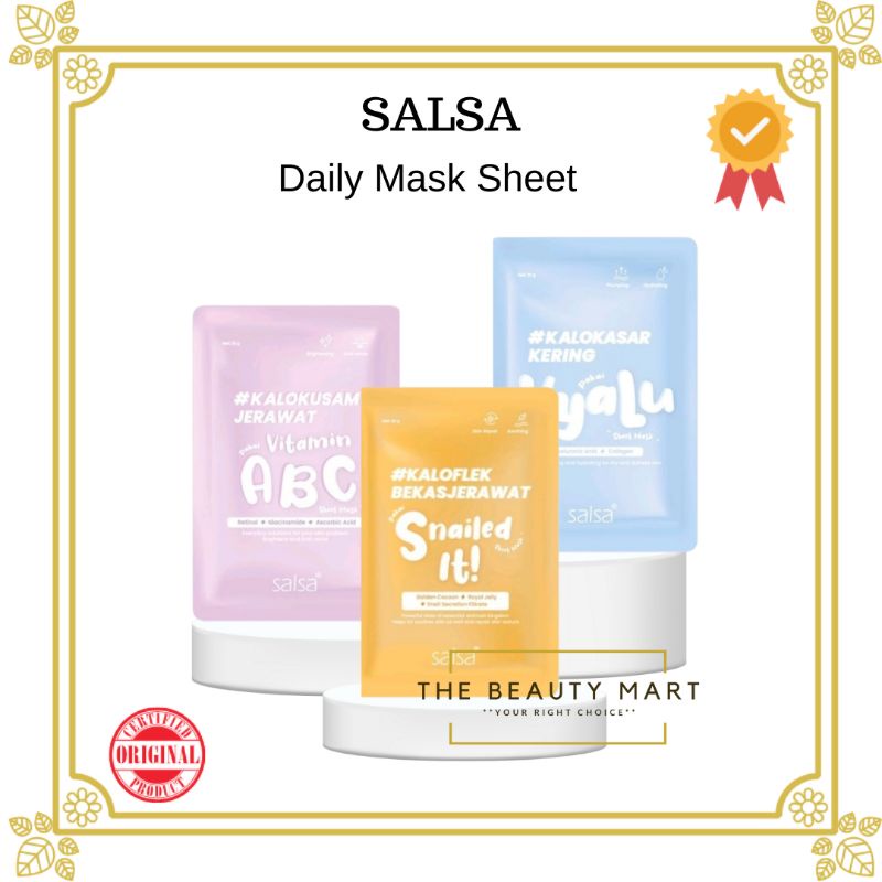 Salsa Mask Sheet | Daily Mask Sheet | Masker Wajah