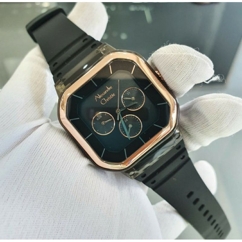 JAM WANITA ALEXANDRE CHRISTIE AC 2811 AC2811 BLACK ROSEGOLD ORIGINAL