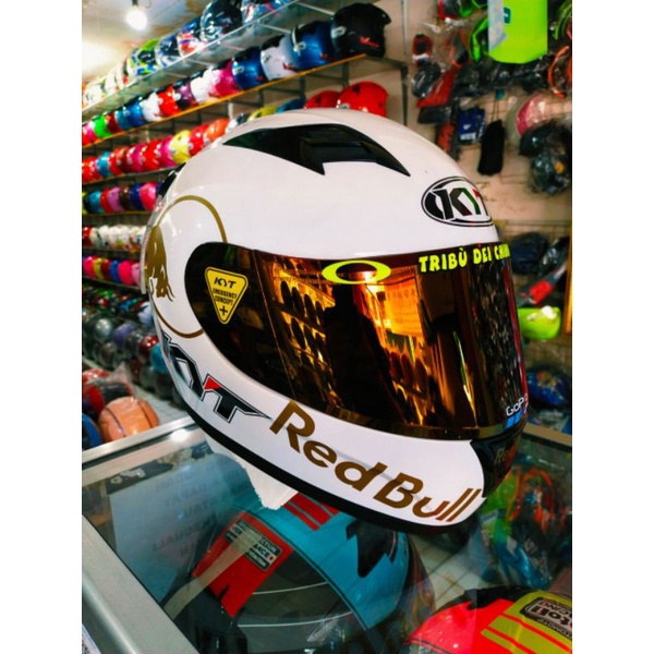 HELM KYT R10 WHITE Paket GANTENG FREE STIKER