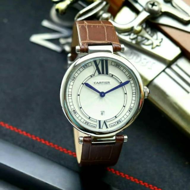 Jam tangan wanita Cartier 2 jarum Tanggal aktif