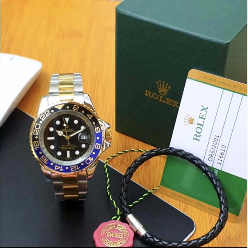 Jam Tangan Rolex Pria Tanggal Premium + Gelang