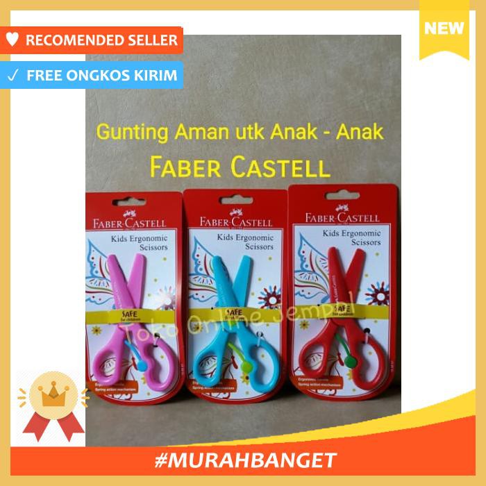 

Atk0078 Faber Anak Savety Scissors For Kids Ergonomic Scissors - Alat Pemotong Kertas - Gunting