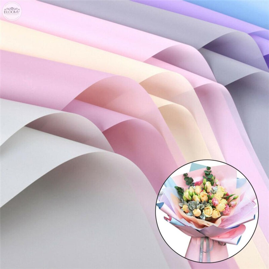 TOPPRICE Flower Wrapping Paper Kertas Buket Bunga Polos Korea Cellophane Waterproof KB01 / KB24 / KB30