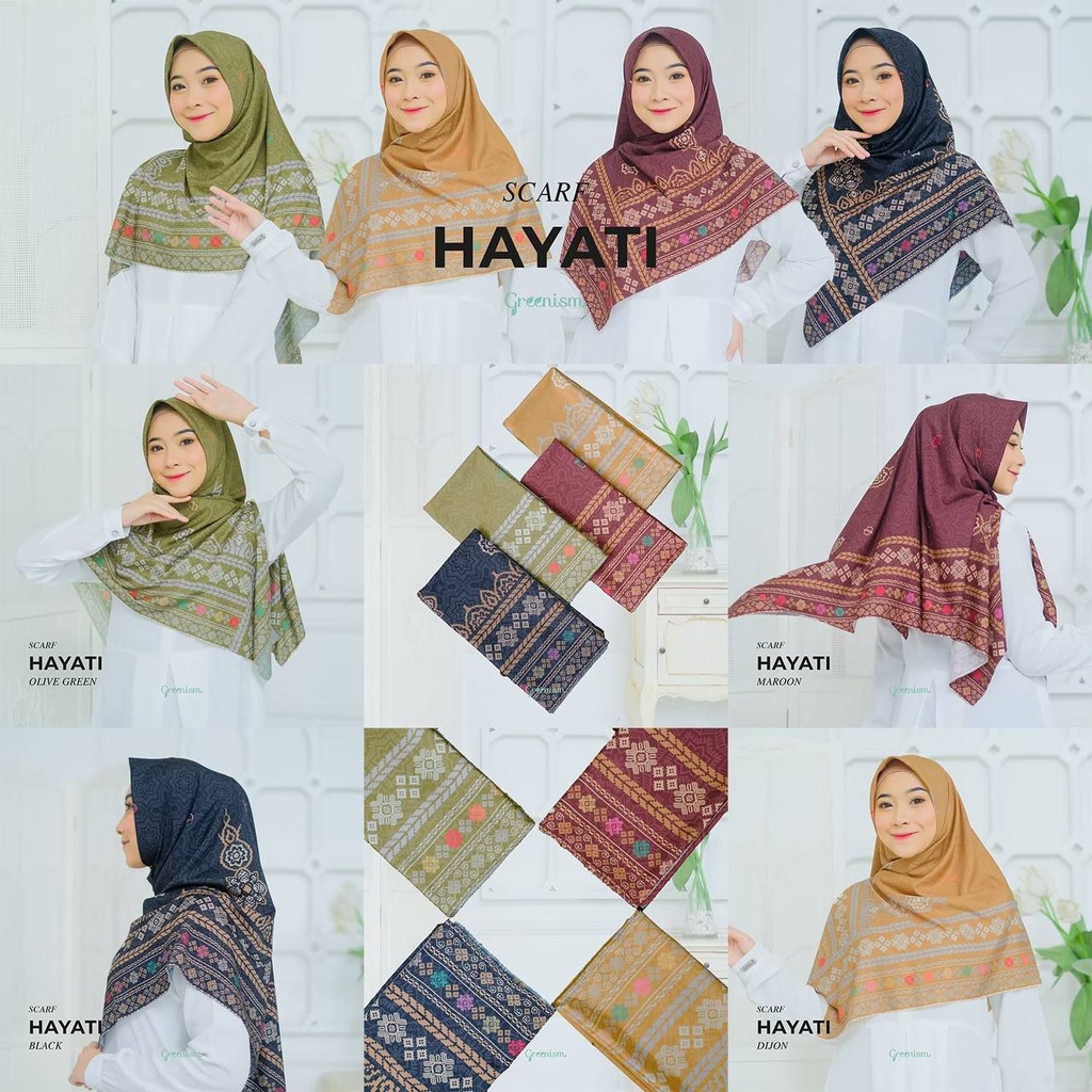 Greenism Scarf Hayati Quality Premium Syari'i