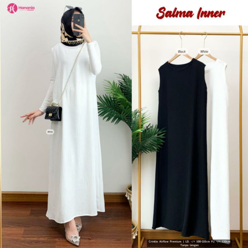 SALMA INNER TANPA LENGAN CRINCLE AIRFLOW