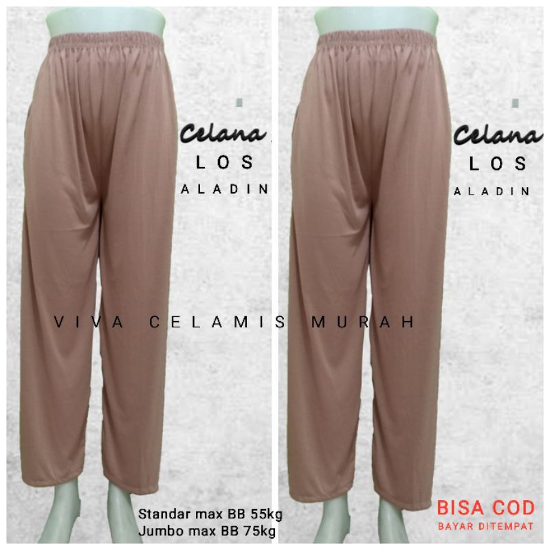 Grosir 6 pcs Celana LOS Panjang- Bahan Kaos Rayon Adem Nyaman -Celana Tidur - Dalaman Gamis Murah