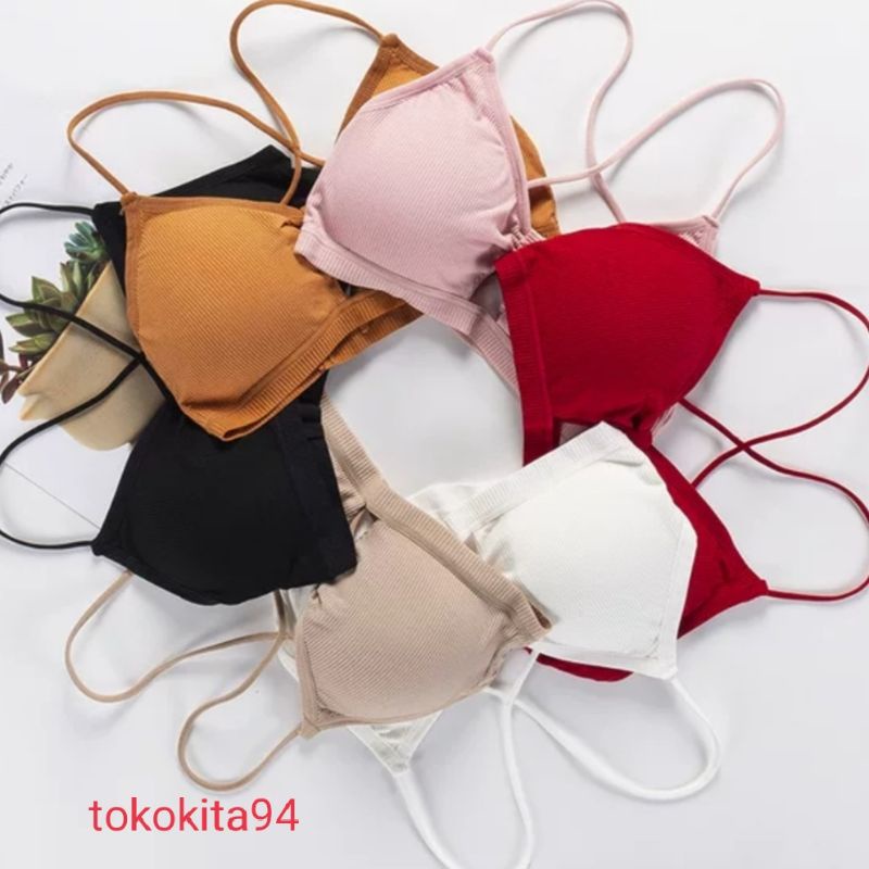 Bra Sport Wanita Import Ring Polos 1pcs - Sports Bra Korea Satuan - Bra BH Wanita Import Model Ring Satuan Tanpa Kawat