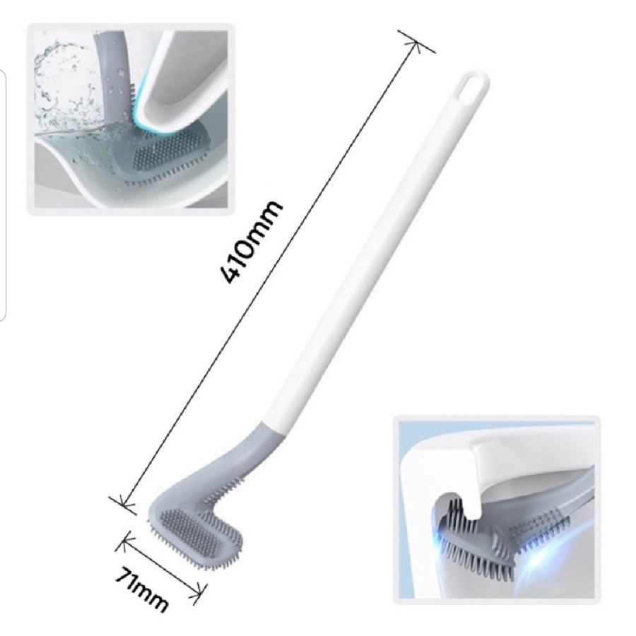 Pembersih Kloset Toilet Golf Brush Cleaner Close Stool Sikat Toilet Multi Fungsi White_Cell