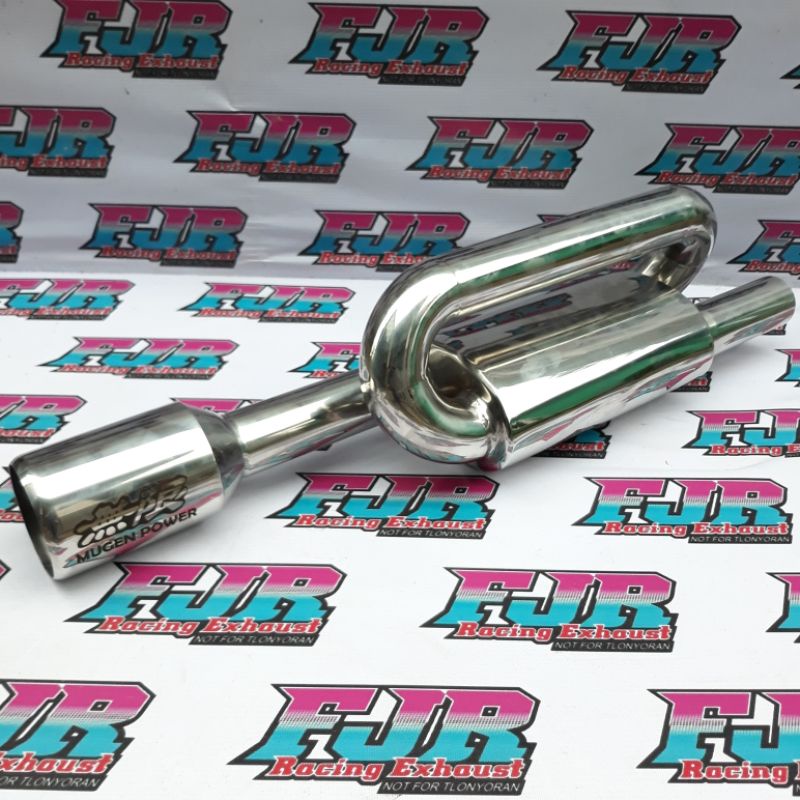 Knalpot Mobil Mugen Twin Loop Tipe Suara Bass Adem