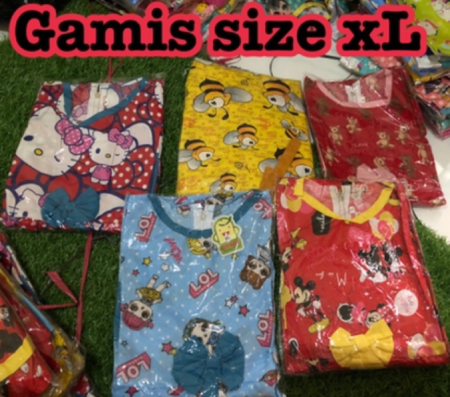 Gamis set anak katun catra free jilbab hijab untuk 1-10 tahun