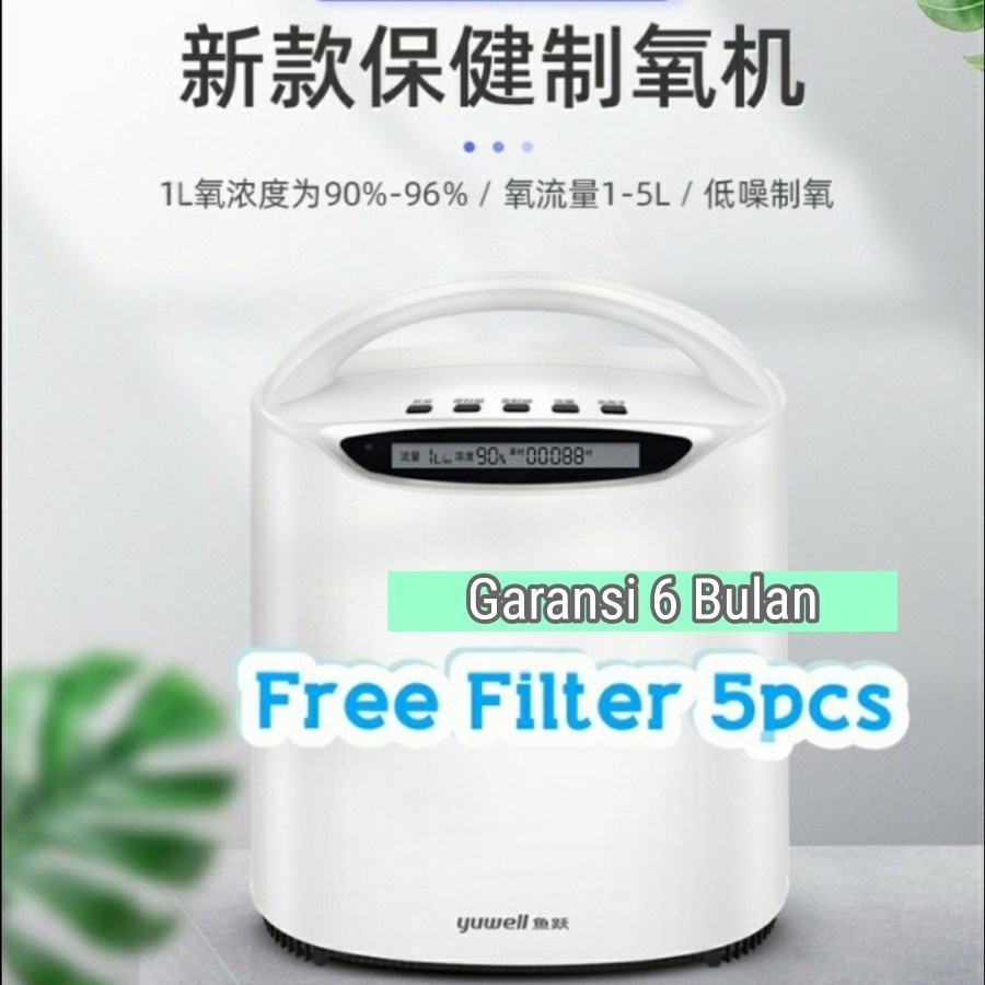 Yuwell YU500 Oxygen Concentrator Home / Portable Mesin Oksigen 93%