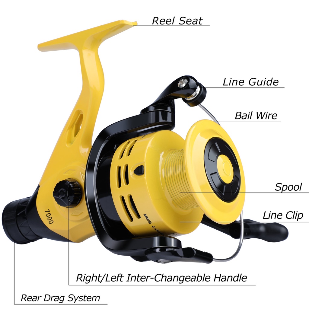 New 11+1BB 5.2:1 Gear Ratio 8KG Max Drag Carp Pancing Alat Pancingan  Rak Kuningan Plat Gigi Paduan Seng  Stainless Steel Handle Line Spool Saltwater Fishing Accessories  New Spinning Fishing Reel