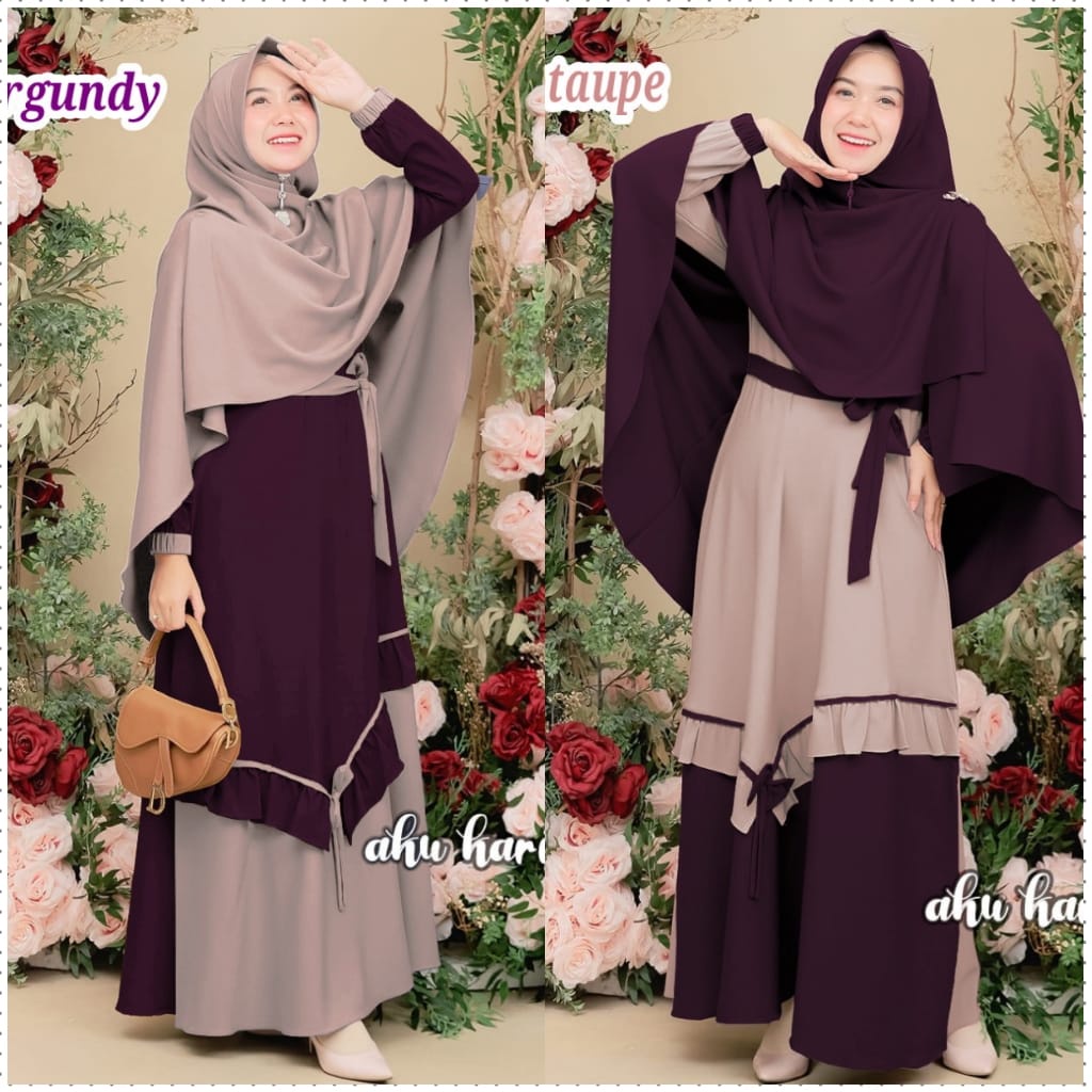Gamis Set Aku Karissa Yunisa Set Syar'i Murah Terbaru