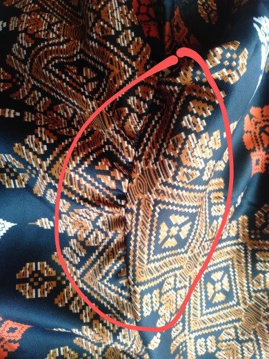 Kemeja Batik Panjang Motif Songket Toraja Hitam
