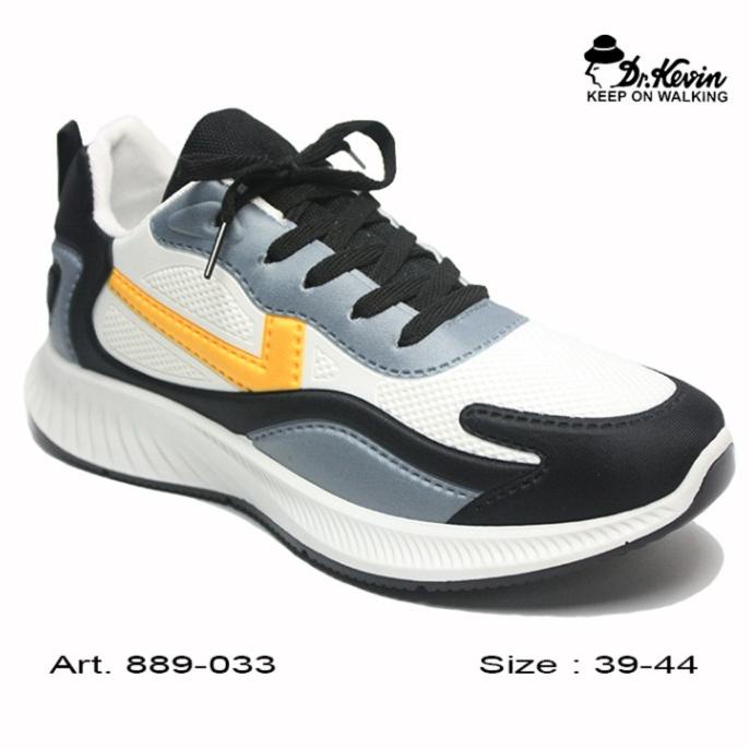Dr. Kevin Sepatu Sport Pria Men Sneakers 889-033 - Putih/Kuning