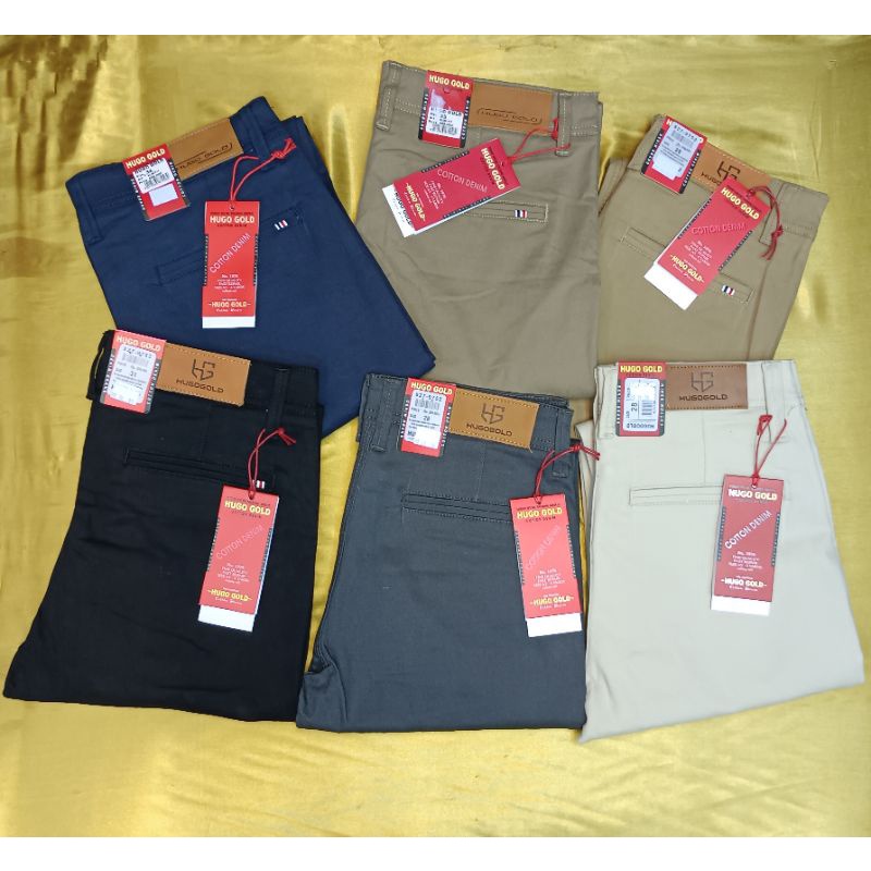 Celana Panjang chino Hugo Gold Original / Chinos Asli Hugo Gold distro / Chino terlaris ori