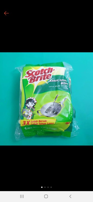 Spons Cuci Piring Scotch Brite Sabut Busa Cuci Piring Spon Hijau