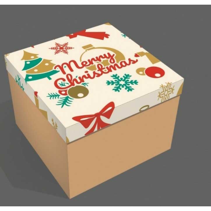 

KOTAK DUS NATAL CHRISTMAS BOX CAKE KOTAK PACKAGING DUS HAMPERS GIFT BOX NATAL PEACH UK. 30 X 30 CM