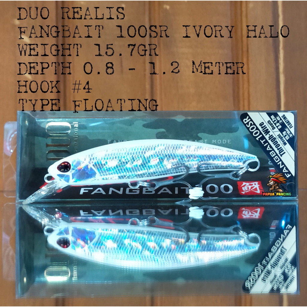 DUO REALIS FANGBAIT 100SR COLOR IVORY HALO