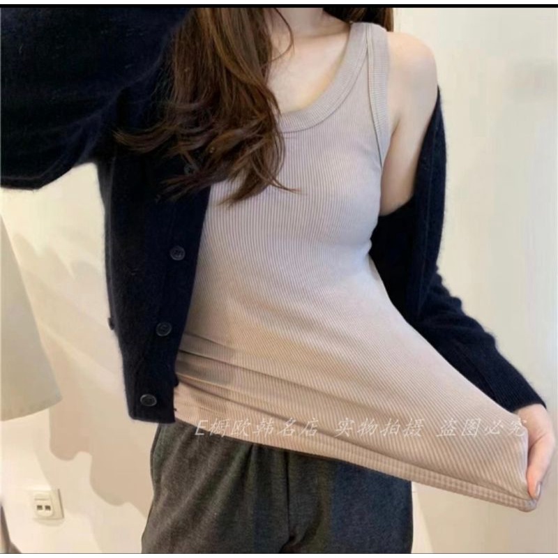 Tanktop Rib import wanita | Tanktop knit import