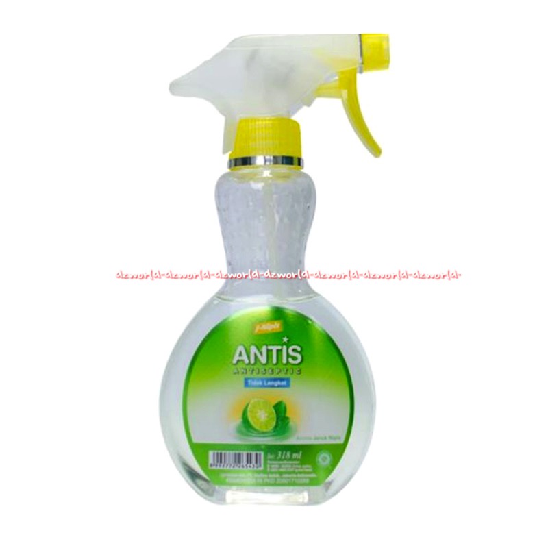 Antis Antiseptic 328ml Anti Kuman Pembersih Tangan Tidak Lengket Spray Antiseptik Serbaguna