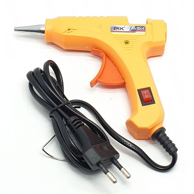 PIK GG118 Alat Lem Tembak 20W / PIK Glue Gun 20W / Lem Bakar Lilin Cair (P13cm x tT12cm)