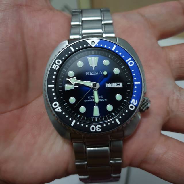 Seiko Turtle Batman RefSRPC25K1 with Blue Black Sunburst  Dial (Rare) Not Sumo or Monster