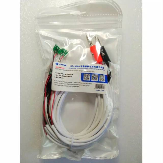 KABEL CHARGER CAS BATRE TANAM POWER SUPPLY SOKET IPHONE 4 5 s 6 g 7 plus IPHONE 8 8 PLUS  X SS-908A
