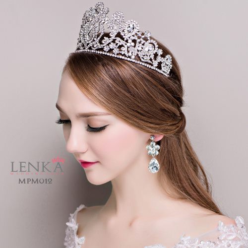 [BISA COD] HEADPIECE RAMBUT BRIDAL AKSESORIS MAHKOTA WEDDING SILVER MPM012